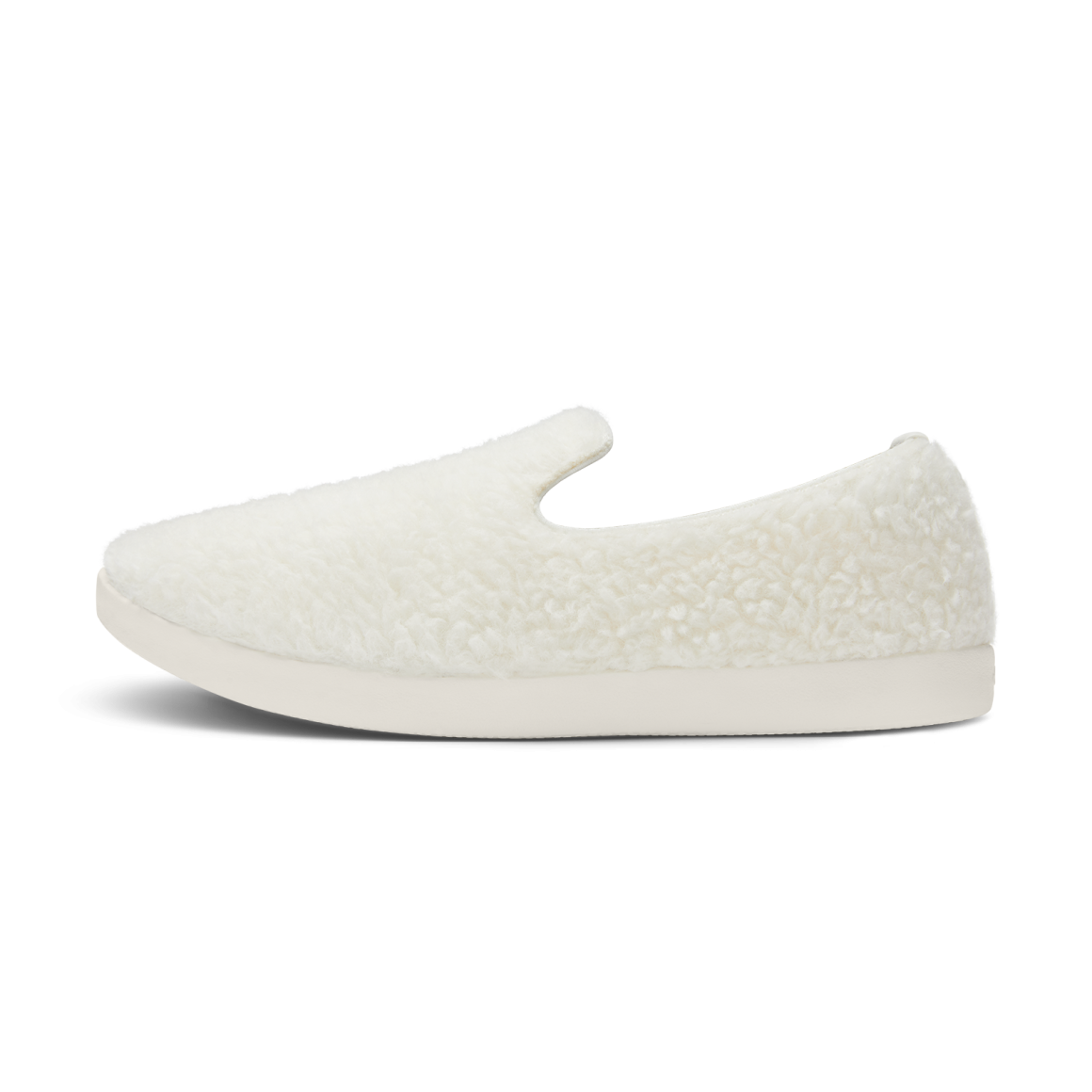 Smallbirds Wool Loungers - Big Kids - Natural White Fluffs (Natural White Sole)