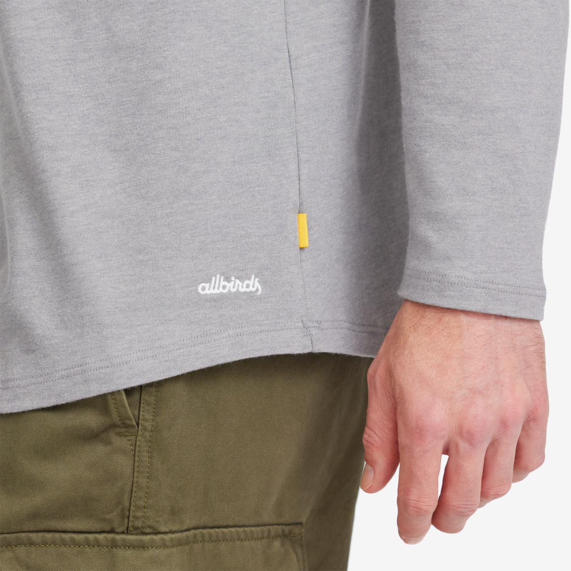 Men's Long Sleeve Tee - Medium Grey