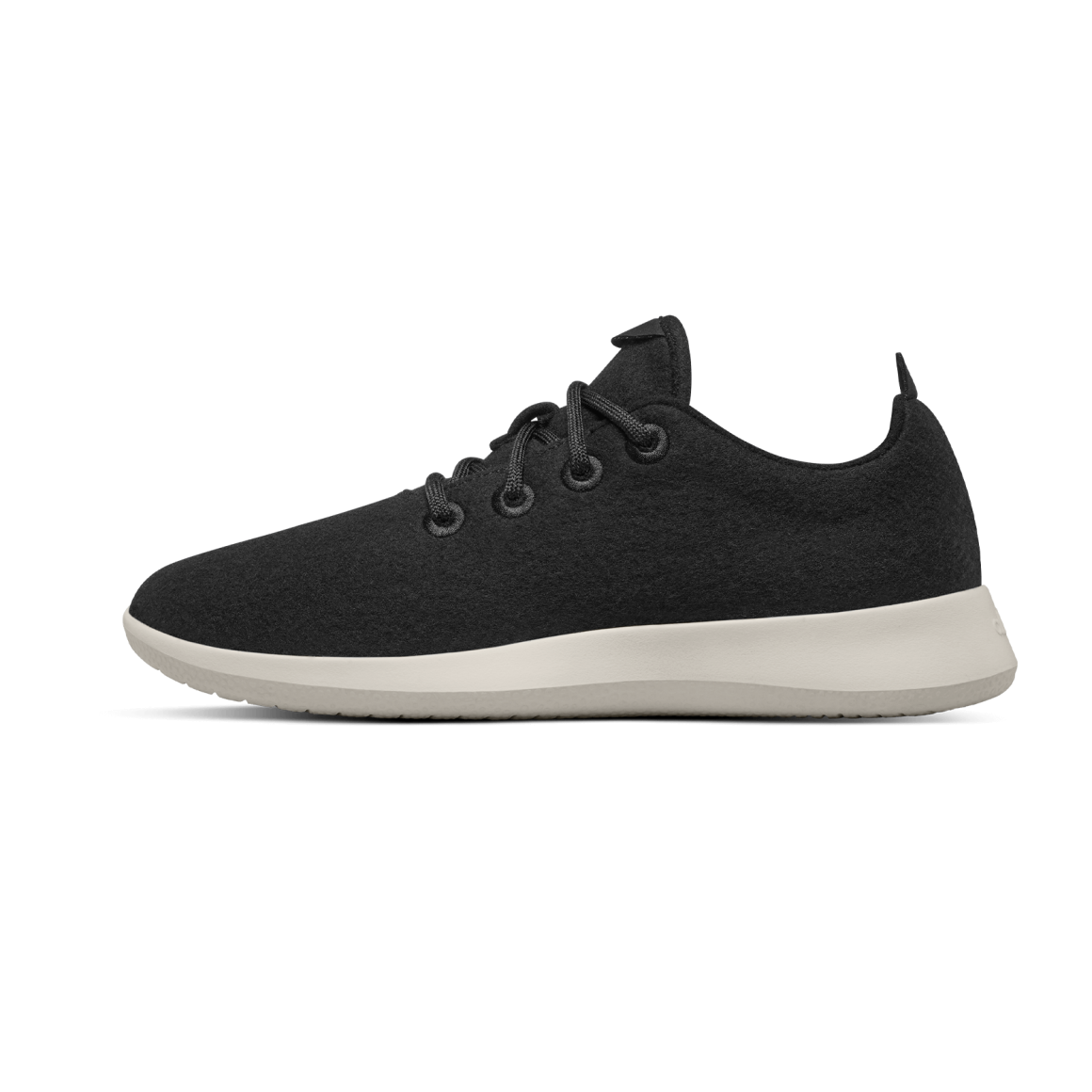 Men's Wool Runner - True Black (Cream Sole)