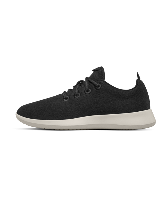 Men's Wool Runner - True Black (Cream Sole)