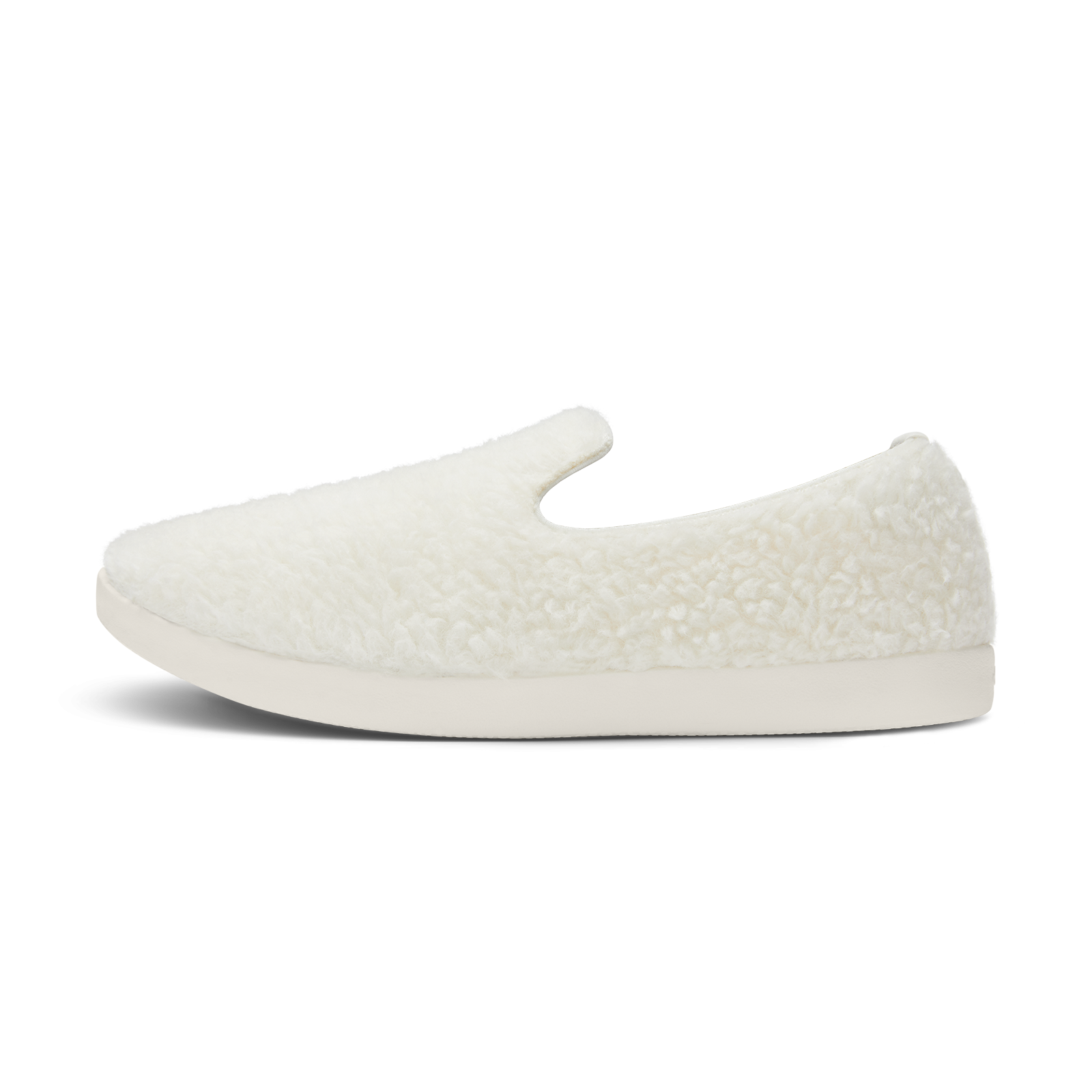 Smallbirds Wool Loungers - Big Kids - Natural White Fluffs (Natural White Sole)