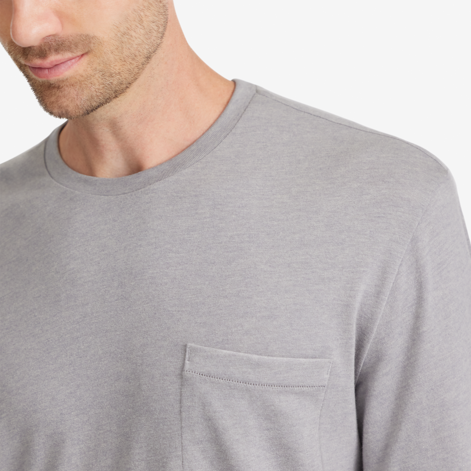Men's Long Sleeve Tee - Medium Grey
