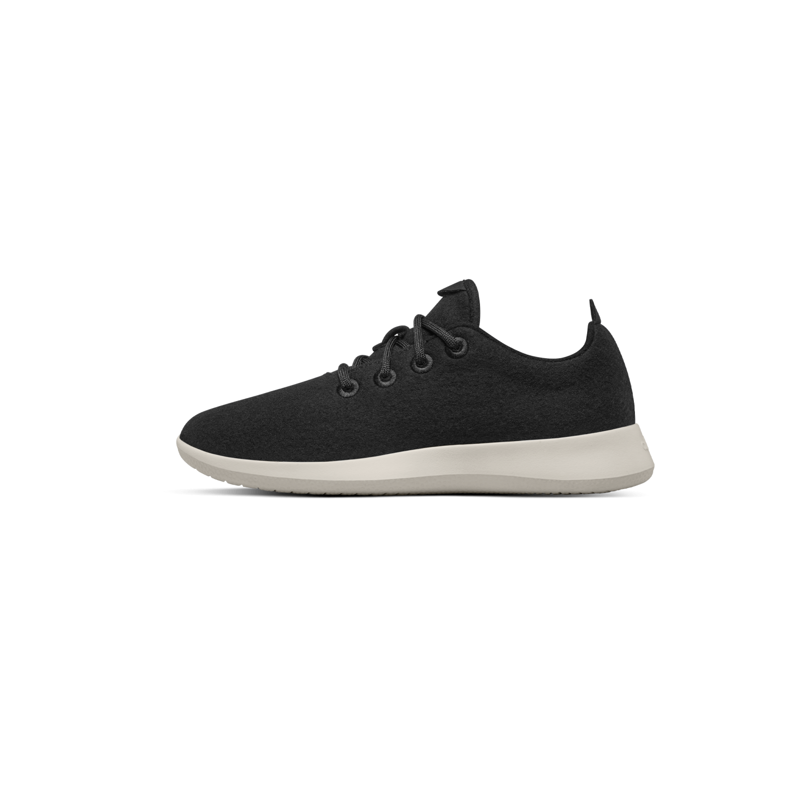 Women's Wool Runner - True Black (Cream Sole)